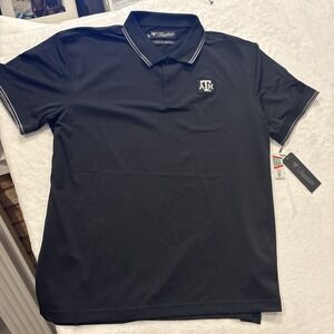 Fanatics Signature Polo Shirt, Black With Texas A&M Embroidered Logo XL